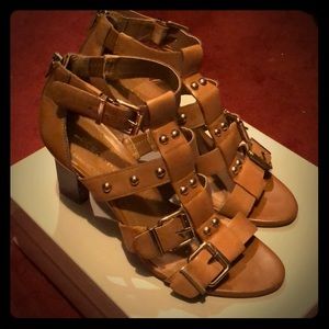 BCBG Generation tan gladiator sandals size 8.5